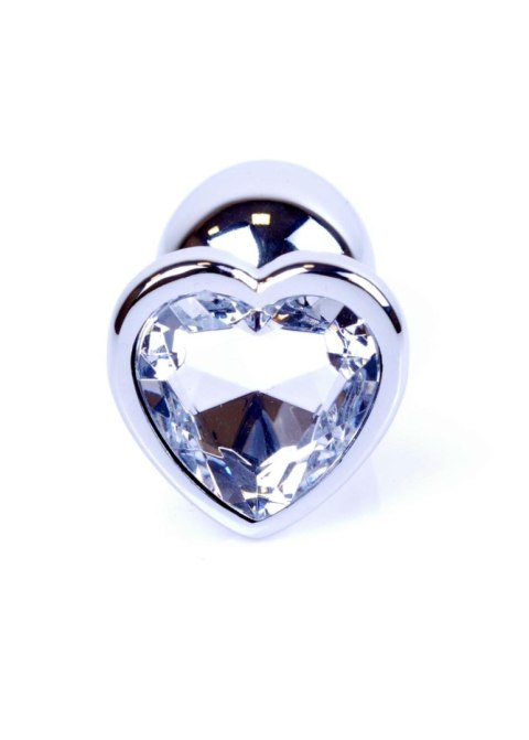 MyLove Toys - Jewellery Silver Heart PLUG- Clear