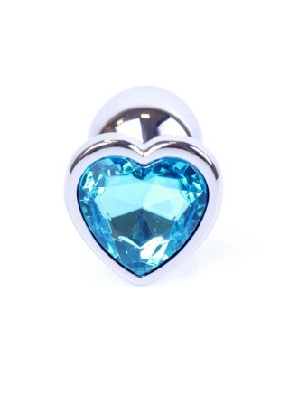 MyLove Toys - Jewellery Silver Heart PLUG- Light Blue