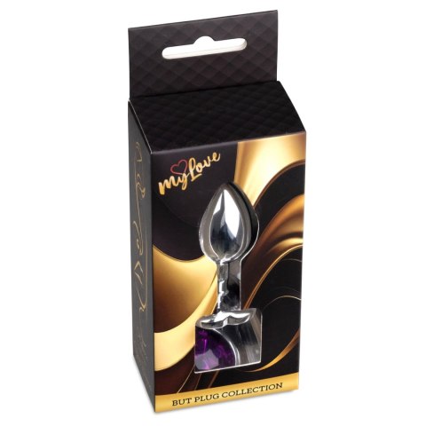 MyLove Toys - Jewellery Silver Heart PLUG- Purple