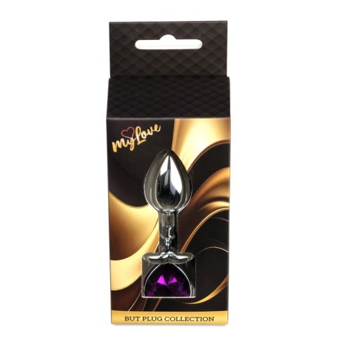 MyLove Toys - Jewellery Silver Heart PLUG- Purple