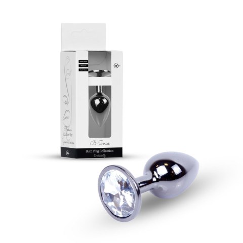 Plug-Jewellery Dark Silver PLUG- Clear