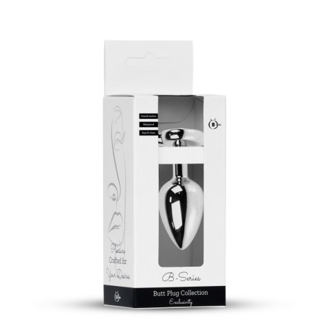 Plug-Jewellery Silver Heart PLUG- Black