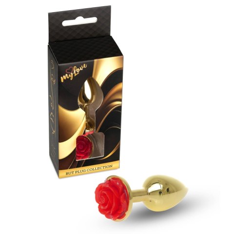 MyLove Toys - Jewellery Gold PLUG ROSE- Red