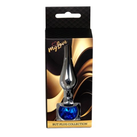 MyLove Toys - Jewellery Silver BUTT PLUG- Dark Blue