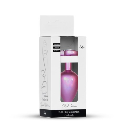 Plug-Jewellery Pearl Pink Heart PLUG- Clear L