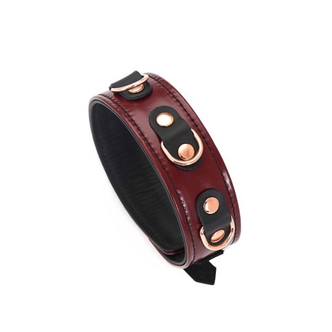 Liebe Seele obróżka ze smyczą Wine Red Collar and Leash Liebe Seele obróżka ze smyczą Wine Red Collar and Leash