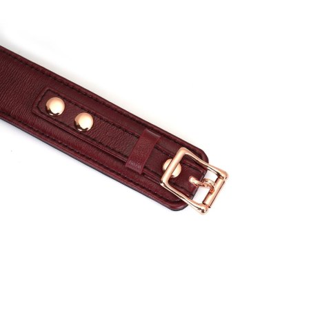 Liebe Seele obróżka ze smyczą Wine Red Curved Collar