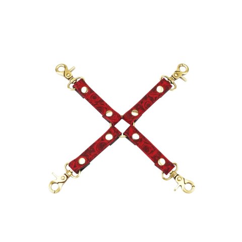 Liebe Seele uprząż Kinbaku Ukiyoe Red Rosy Leather Hogtie Liebe Seele uprząż Kinbaku Ukiyoe Red Rosy Leather Hogtie