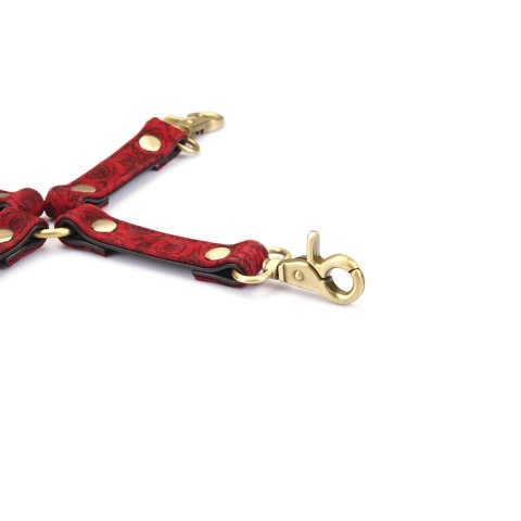 Liebe Seele uprząż Kinbaku Ukiyoe Red Rosy Leather Hogtie Liebe Seele uprząż Kinbaku Ukiyoe Red Rosy Leather Hogtie