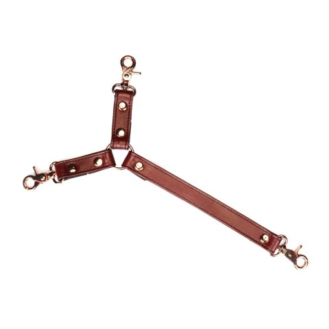 Liebe Seele uprząż Wine Red Collar and Wrist Restraint Harness