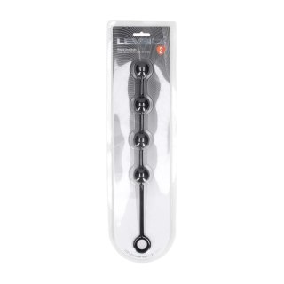 Round Silicone Anal Balls - M - 30mm - Black