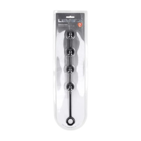 Round Silicone Anal Balls - M - 30mm - Black