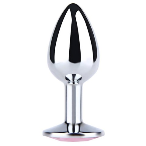 Silver Large Butt Plug with Blue Diamond