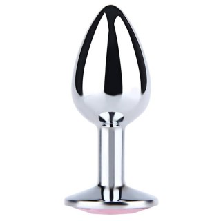 Silver Small Butt Plug with Blue Diamond