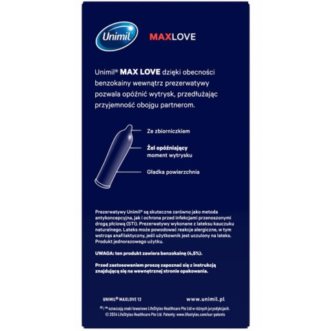 UNIMIL BOX 12 MAX LOVE TIME CONTROL