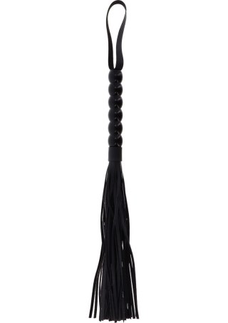 Long Beaded Flogger Whip Black