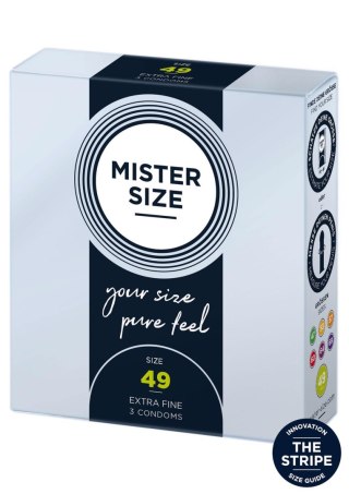 MISTER SIZE 49mm Condoms 3pcs Natural