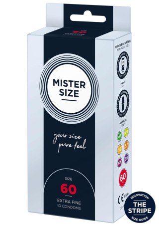 MISTER SIZE 60mm Condoms 10pcs Natural