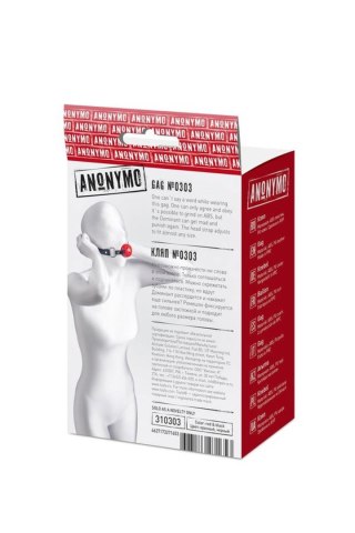 Anonymo gag, ABS plastic, red, 64 cm