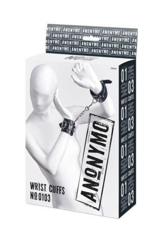 Anonymo handcuffs, PU leather, black