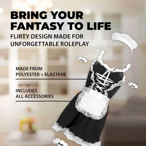 French Maid Costume - S/M - Black