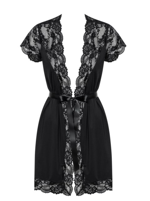 Obsessive 810-PEI-1 szlafrok czarny 2XL/3XL