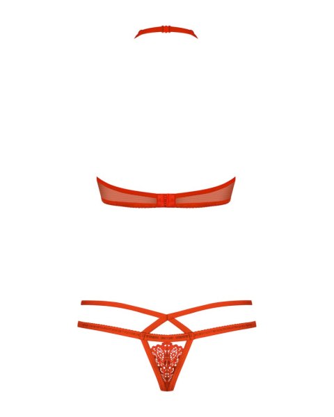 Obsessive 838-SET-3 komplet 2-częściowy czerwony S/M