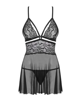 Obsessive babydoll ze stringami czarny 2XL/3XL