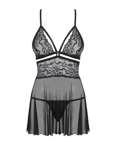 Obsessive babydoll ze stringami czarny 2XL/3XL Obsessive babydoll ze stringami czarny 2XL/3XL