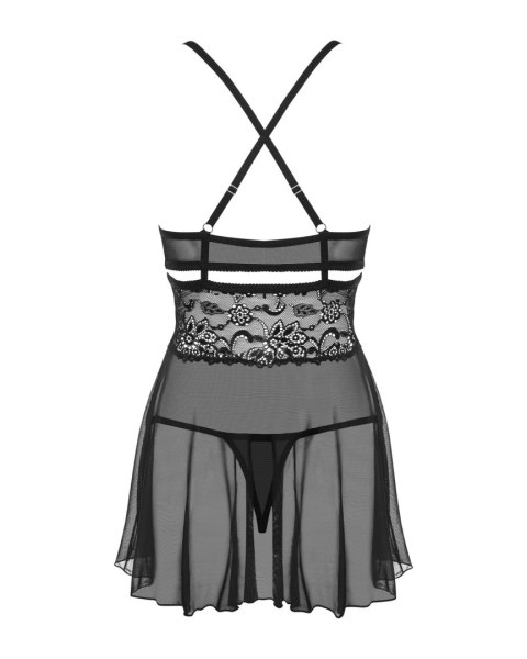 Obsessive babydoll ze stringami czarny 2XL/3XL Obsessive babydoll ze stringami czarny 2XL/3XL