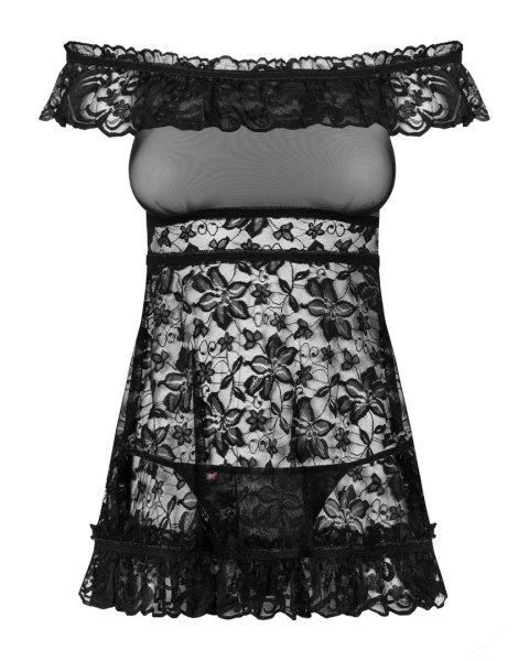 Obsessive koronkowa babydoll ze stringami Flores L/XL