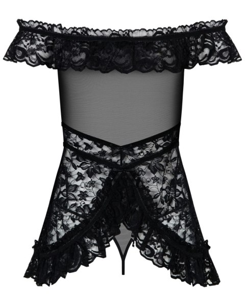 Obsessive koronkowa babydoll ze stringami Flores L/XL
