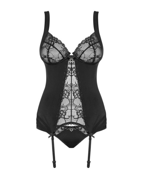 Obsessive gorset czarny z figami Heartina L/XL