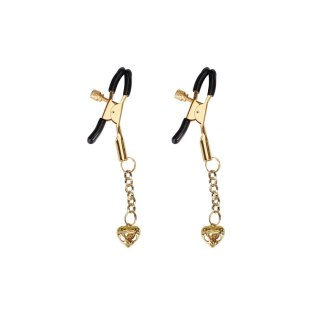 Liebe Seele klamerki na sutki Gold hollow Heart Nipple Clamps