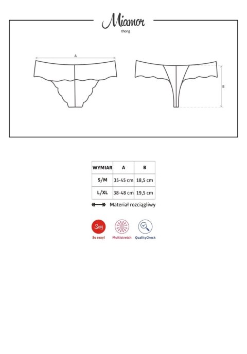 Obsessive stringi koronkowe Miamor S/M