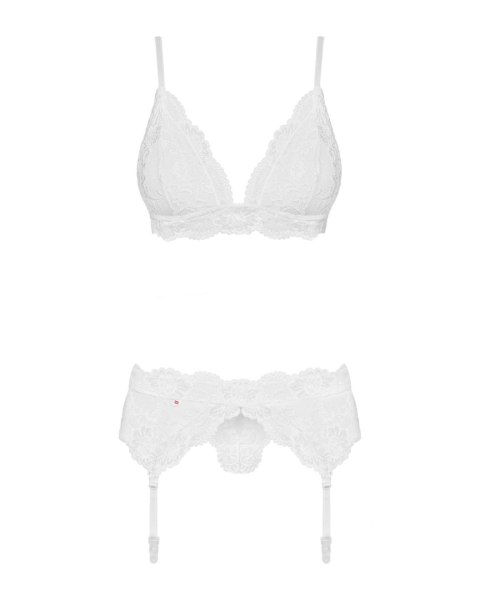 Bielizna-810-SEG-2 komplet 3-częściowy biały S/M
