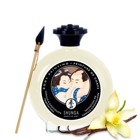 Jadalna farbka do ciała o smaku waniliowo-czekoladowym Shunga Body Painting Vanilla & chocolate temptation 100ml Jadalna farbka do ciała o smaku waniliowo-czekoladowym Shunga Body Painting Vanilla & chocolate temptation 100ml