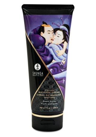 Jadalny krem do masażu o smaku owoców egzotycznych Shunga Kissable Massage Cream Exotic Fruits 200 ml