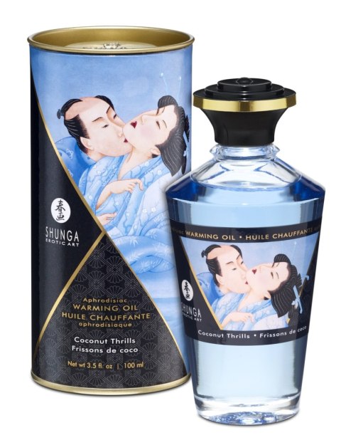 Jadalny olejek rozgrzewający do miejsc intymnych o smaku kokosowym Shunga Aphrodisiac Warming Oil Coconut Thrills 100ml Jadalny olejek rozgrzewający do miejsc intymnych o smaku kokosowym Shunga Aphrodisiac Warming Oil Coconut Thrills 100ml
