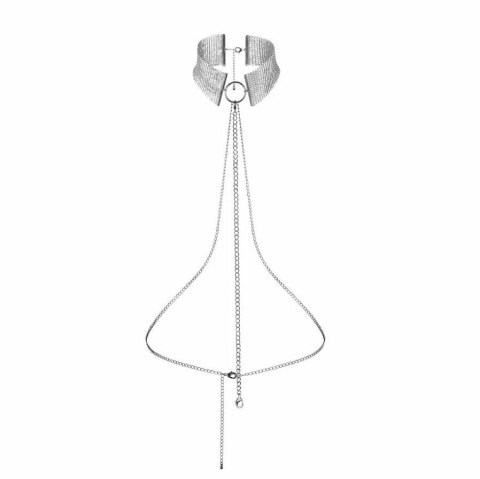 Obróżka z metalowych płytek Bijoux Indiscrets Desir Metallique Metallic Mesh Silver Collar Obróżka z metalowych płytek Bijoux Indiscrets Desir Metallique Metallic Mesh Silver Collar