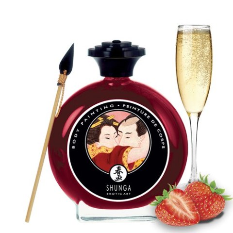 Shunga - Strawberries & Champagne Bodypaint 100 ml Shunga - Strawberries & Champagne Bodypaint 100 ml