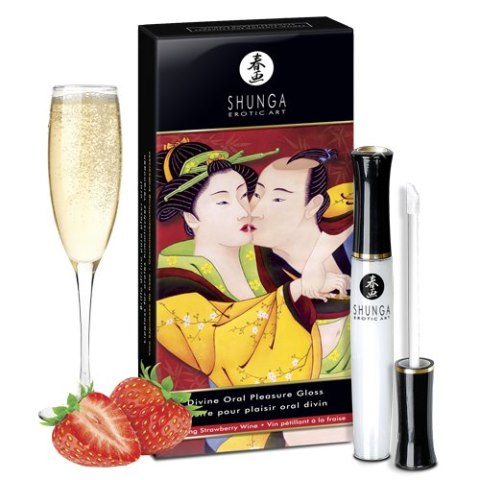 Stymulująca pomadka do seksu oralnego o smaku szampana z truskawkami Shunga Oral Pleasure Gloss Sparkling Strawberry Wine 10 ml Stymulująca pomadka do seksu oralnego o smaku szampana z truskawkami Shunga Oral Pleasure Gloss Sparkling Strawberry Wine 10 ml
