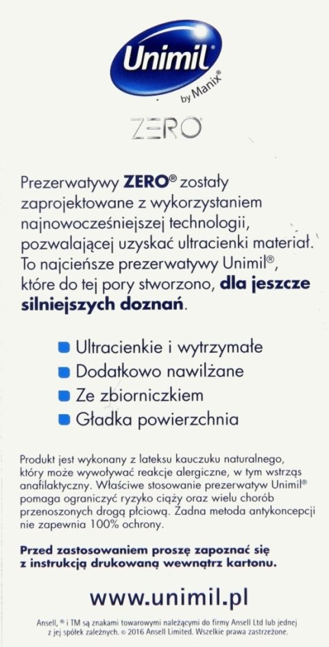 Unimil - Zero (10 sztuk) Unimil - Zero (10 sztuk)