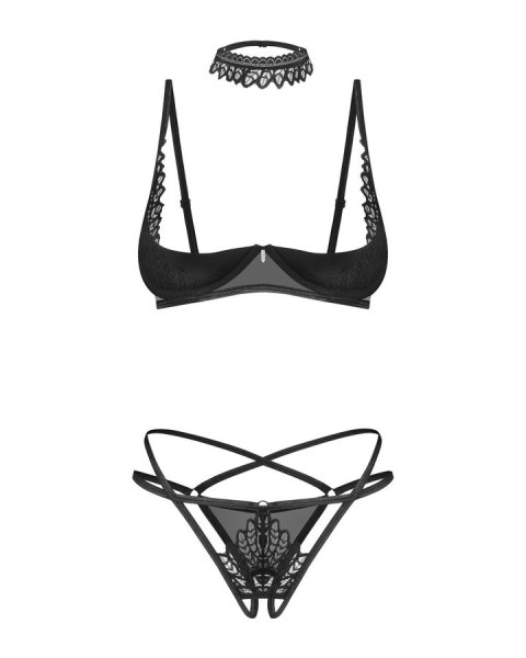 Donarella komplet 3-częściowy otwarty M/L Obsessive Donarella komplet 3-częściowy otwarty M/L Obsessive