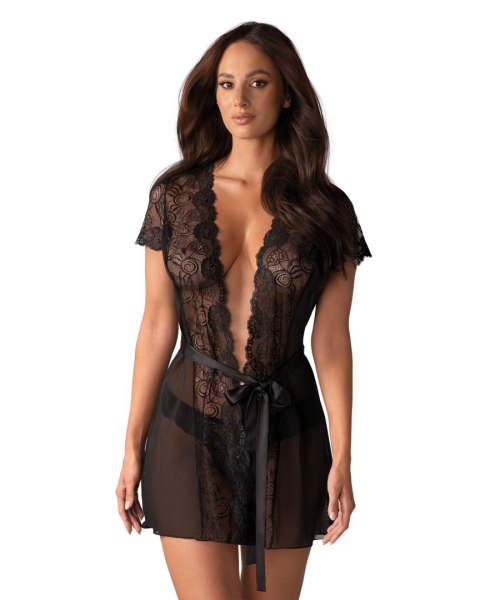 Obsessive peniuar ze stringami Alluria S/M Obsessive peniuar ze stringami Alluria S/M