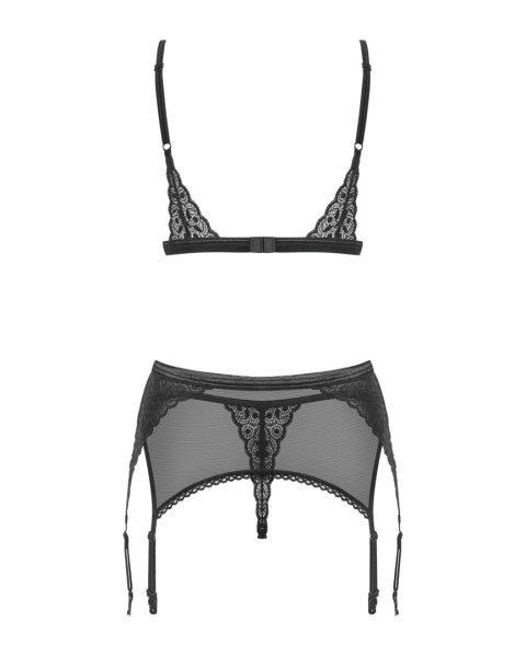 Shibu komplet 3-częściowy czarny S/M Obsessive Shibu komplet 3-częściowy czarny S/M Obsessive