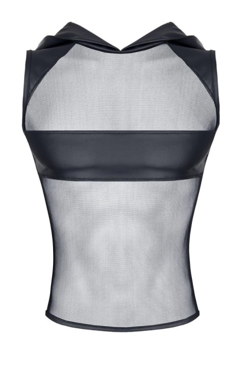 Męski t-shirt bez rękawów z kapturem L