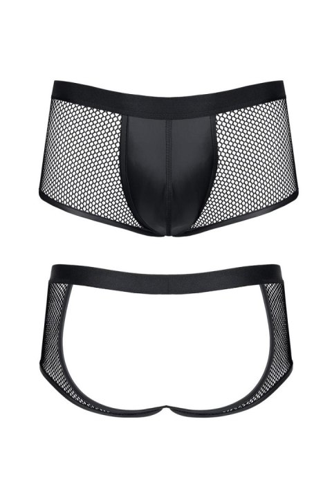 Męskie szorty z wetlooka i elastycznej siatki z otwartym tyłem S