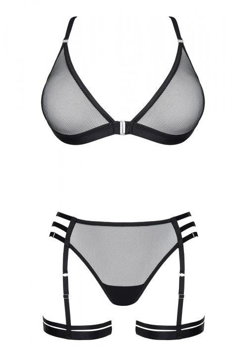 Bielizna-LadyX Adora L - biustonosz, stringi, podwiązki