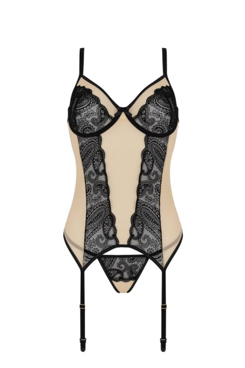 Bielizna-DAISY CORSET beige S/M